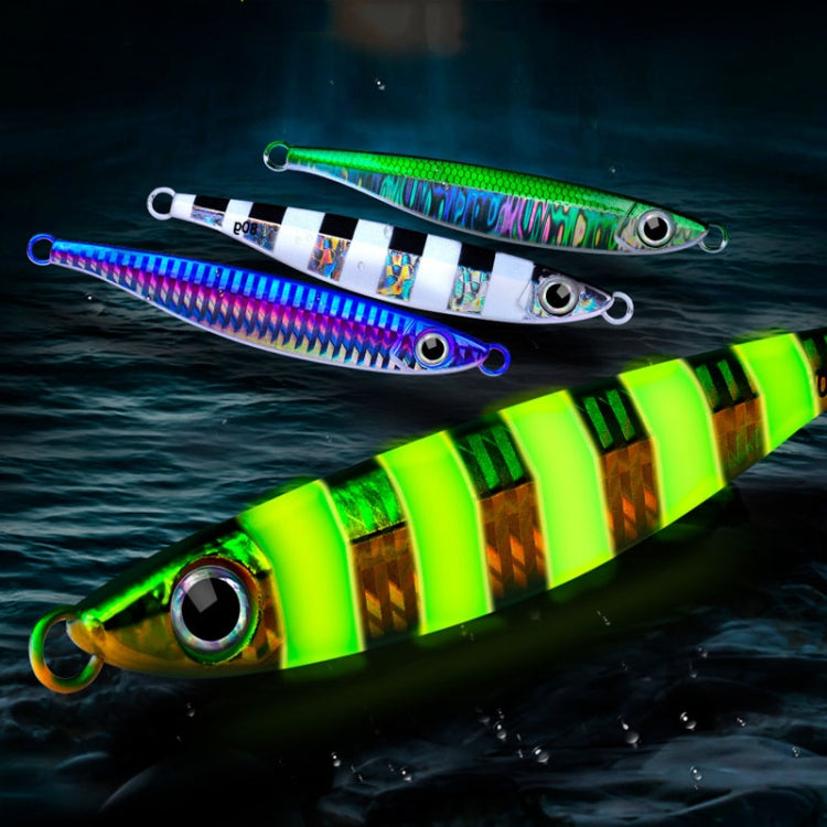 PROBEROS LF121 Fast Sinking Laser Boat Fishing Sea Fishing Lure Iron Plate Bait, Weight: 40g(Color B)