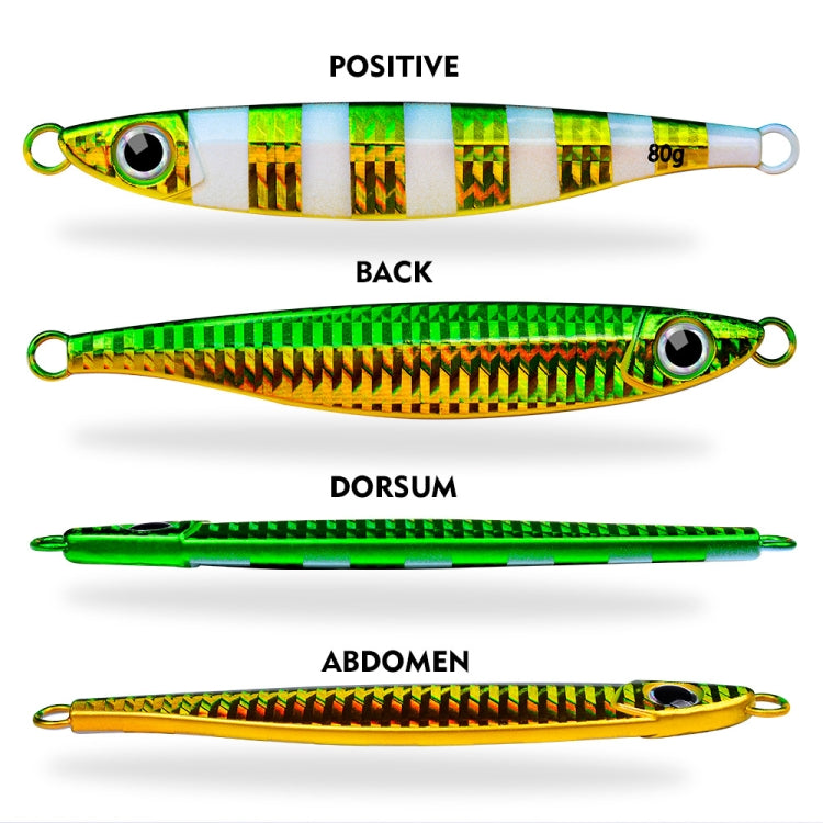 PROBEROS LF121 Fast Sinking Laser Boat Fishing Sea Fishing Lure Iron Plate Bait, Weight: 21g(Color B)
