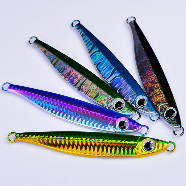 PROBEROS LF121 Fast Sinking Laser Boat Fishing Sea Fishing Lure Iron Plate Bait, Weight: 28g(Luminous Color A)