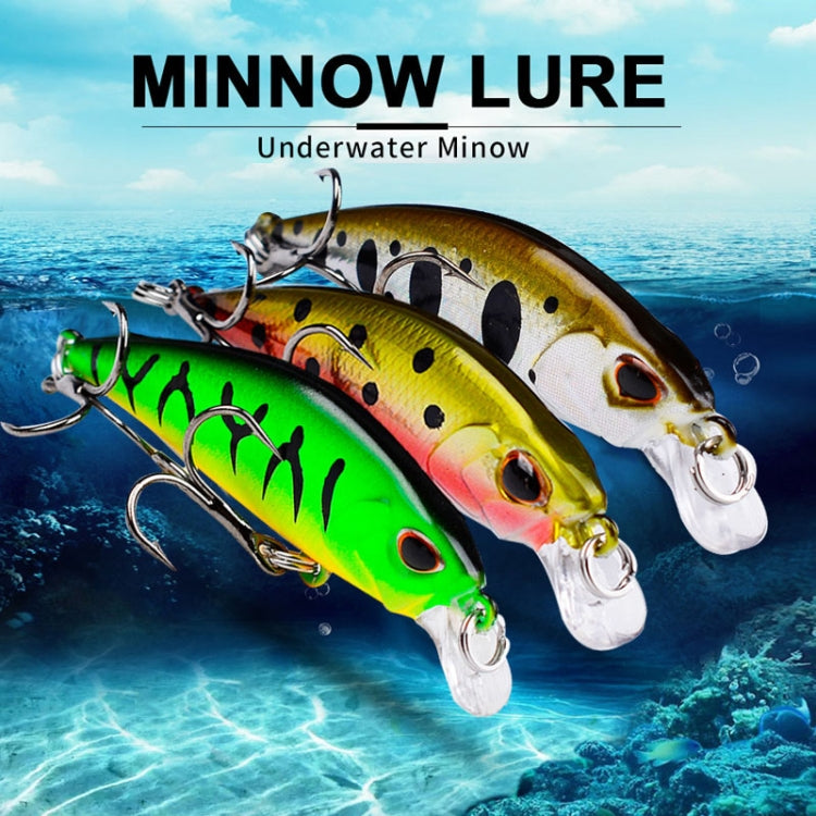 PROBEROS DW578 Ordinary Hook 5.3cm 4.6g Sinking Minnow Lure Long Casting Bionic Plastic Hard Bait Fishing Tackle(Color F)