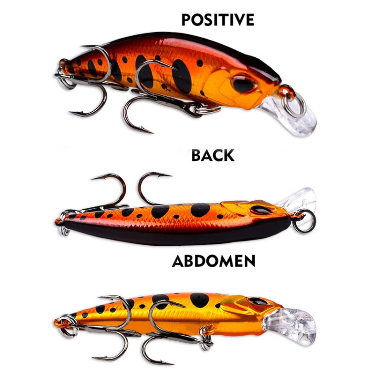 PROBEROS DW578 Ordinary Hook 5.3cm 4.6g Sinking Minnow Lure Long Casting Bionic Plastic Hard Bait Fishing Tackle(Color C)