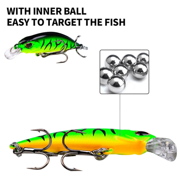 PROBEROS DW578 Ordinary Hook 5.3cm 4.6g Sinking Minnow Lure Long Casting Bionic Plastic Hard Bait Fishing Tackle(Color C)