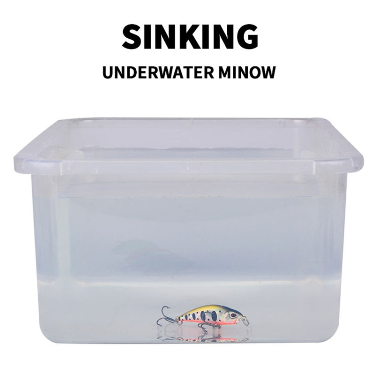 PROBEROS DW578 Ordinary Hook 5.3cm 4.6g Sinking Minnow Lure Long Casting Bionic Plastic Hard Bait Fishing Tackle(Color F)