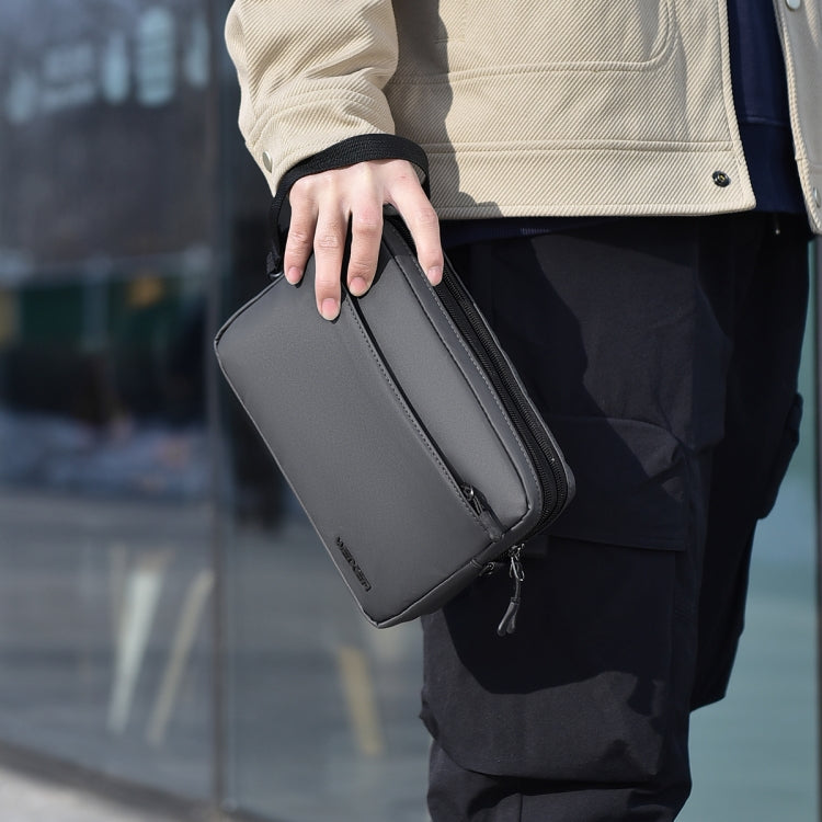 WEIXIER W128 Men Messenger Bag Outdoor Multifunctional Waterproof Wear-Resistant Shoulder Bag(Grey)