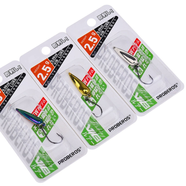 PROBEROS DW602 Long Casting Metal Sequins Lure Moth Sequins Warp Beak Fake Lure, Color: Color B(2.5g)