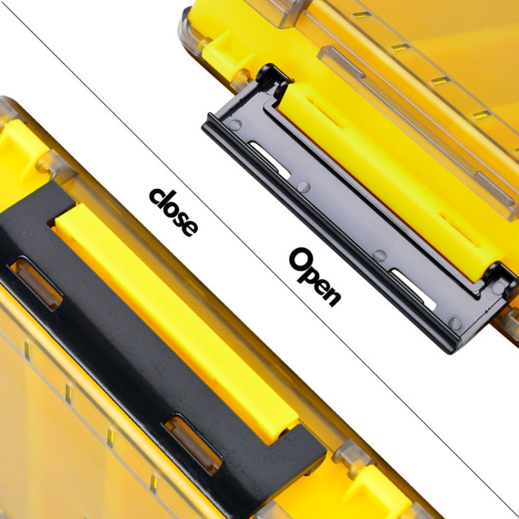 PROBEROS H1000 Double Sided Lure Box Handheld Double Layer Storage Case For Bait Accessories, Style: B Model(Yellow)