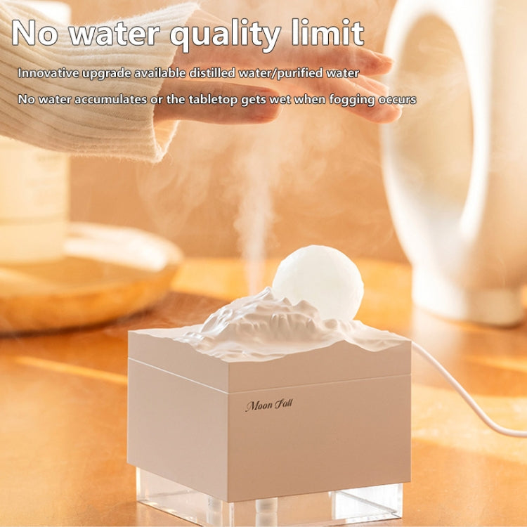 Moon Meteorite Mini Humidifier With Colorful Night Light(Pink)