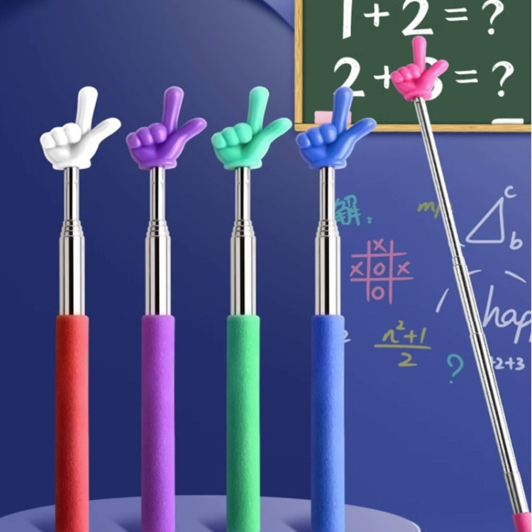 Retractable Teacher Pointer Extendable Finger Pointer Stick for School(Random Color)