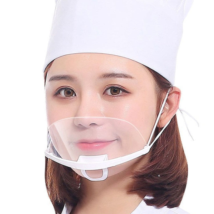 10pcs /Bag Recyclable Transparent Restaurant Mask Chef Anti-fog And Anti-Spittle Plastic Masks(opp Bag)