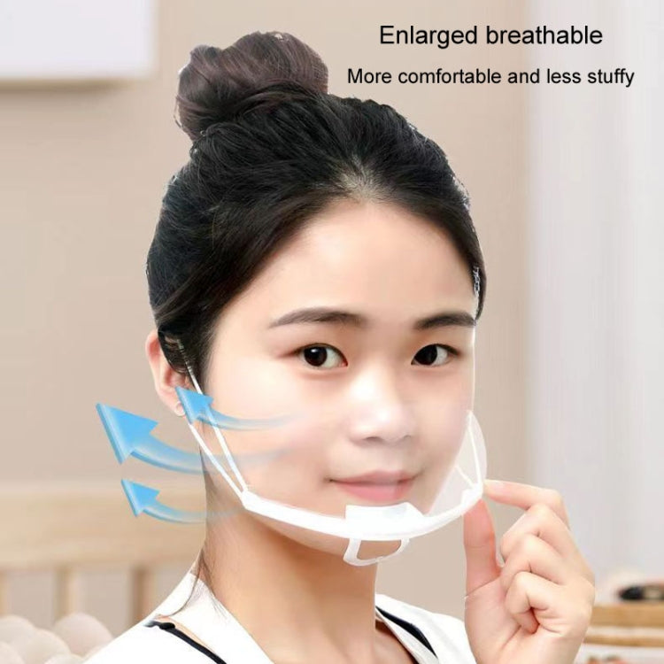 10pcs /Bag Recyclable Transparent Restaurant Mask Chef Anti-fog And Anti-Spittle Plastic Masks(opp Bag)