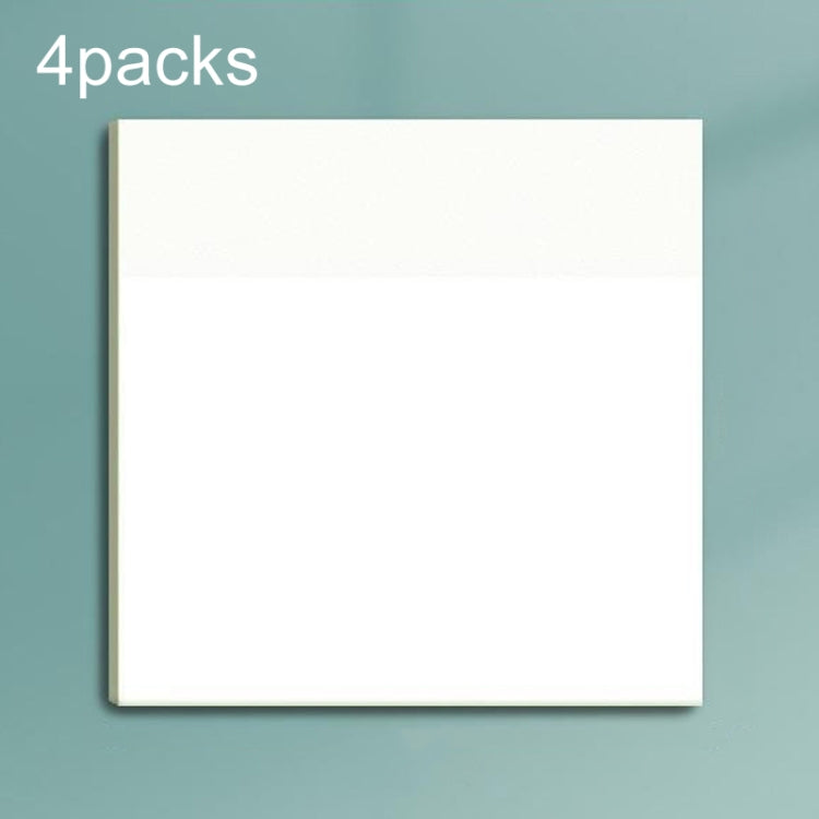 4packs Medium Transparent Convenient Memo Stickers Student Notes Sticky Stickable Bookmarks