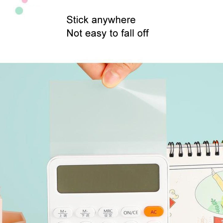 4packs Medium Transparent Convenient Memo Stickers Student Notes Sticky Stickable Bookmarks