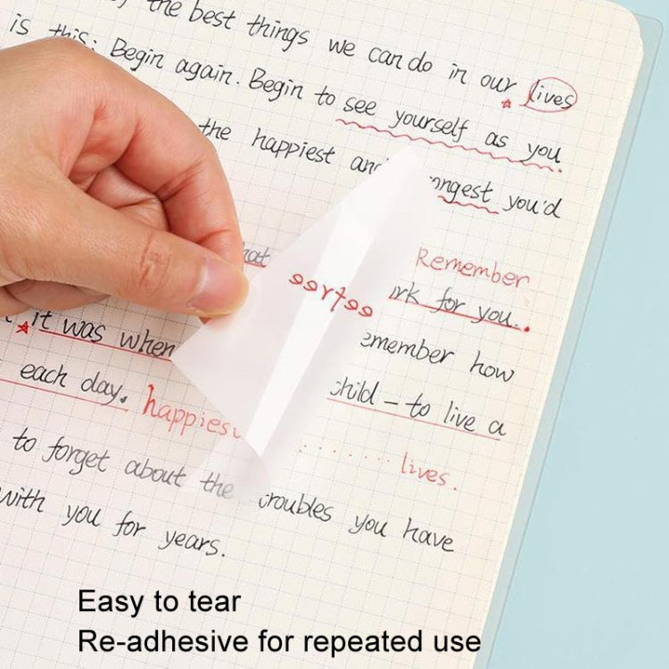 4packs Medium Transparent Convenient Memo Stickers Student Notes Sticky Stickable Bookmarks