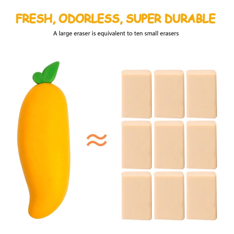 10pcs Big Fruit Eraser Student Traceless Art Cartoon Creative Eraser(Mango)