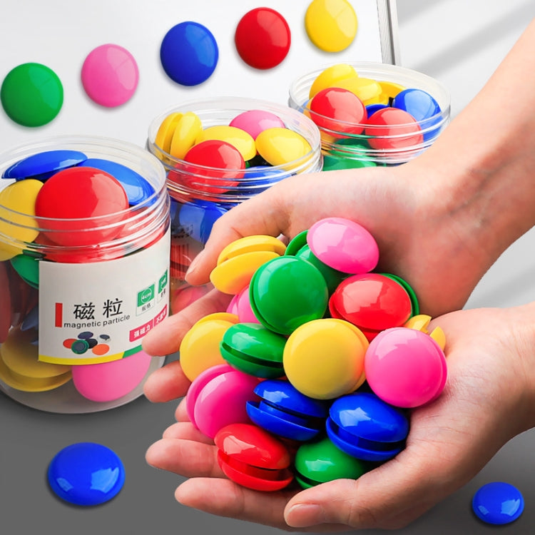 50pcs/ Box 30mm Round Colorful Conference Teaching Whiteboard Paper Magnetic Buckle