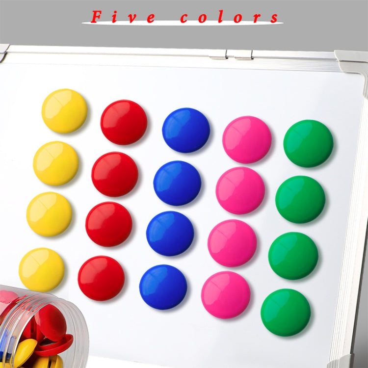 30pcs/ Box 40mm Round Colorful Conference Teaching Whiteboard Paper Magnetic Buckle