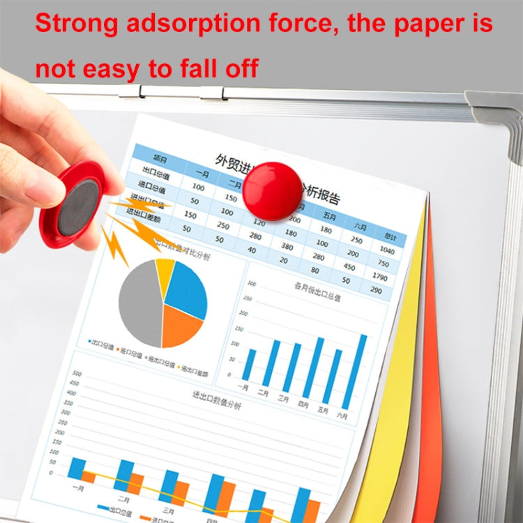 50pcs/ Box 30mm Round Colorful Conference Teaching Whiteboard Paper Magnetic Buckle