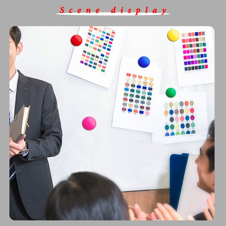 30pcs/ Box 40mm Round Colorful Conference Teaching Whiteboard Paper Magnetic Buckle