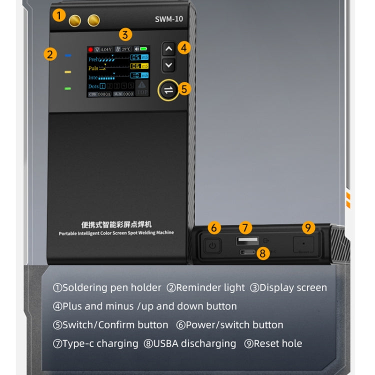 FNIRSI Small Handheld Portable Mobile Phone Lithium Battery Nickel Sheet Spot Welding Machine(SWM-10)