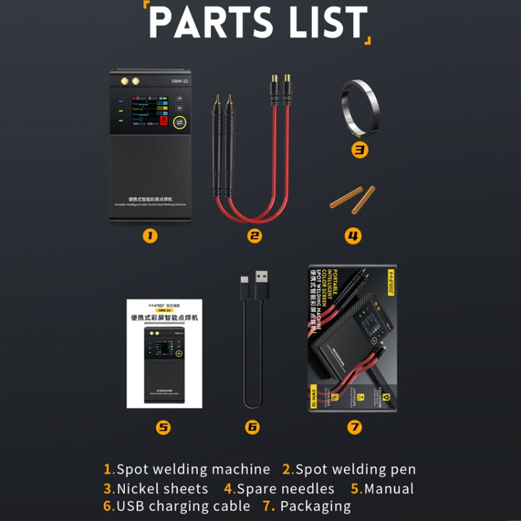 FNIRSI Small Handheld Portable Mobile Phone Lithium Battery Nickel Sheet Spot Welding Machine(SWM-10)