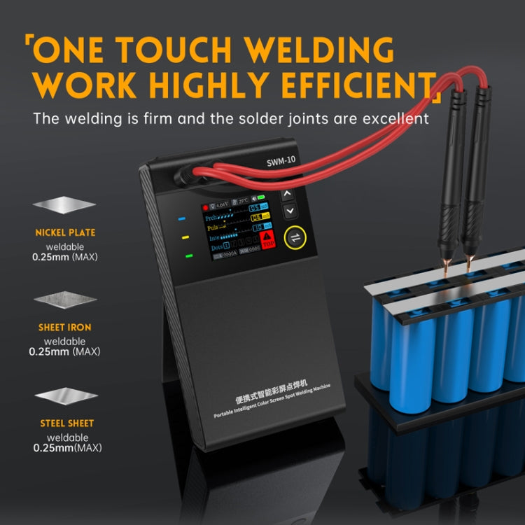 FNIRSI Small Handheld Portable Mobile Phone Lithium Battery Nickel Sheet Spot Welding Machine(SWM-10)