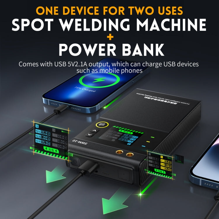 FNIRSI Small Handheld Portable Mobile Phone Lithium Battery Nickel Sheet Spot Welding Machine(SWM-10)