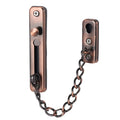 With Insurance Door Buckle Security Chain Anti-burglary Door Chain Latch Household Door Inside Reverse Lock Anti-burglary Buckle, Color: Red Bronze