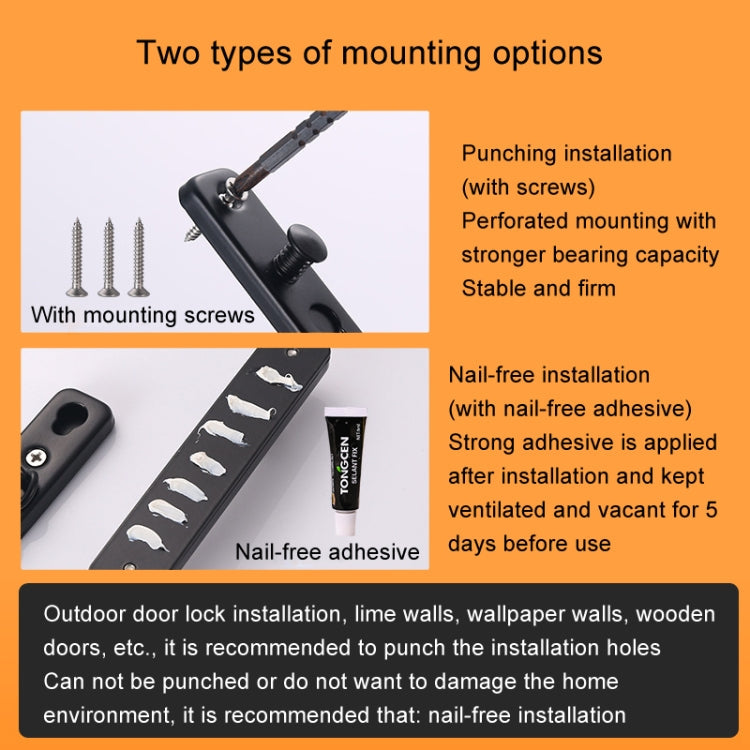 With Insurance Door Buckle Security Chain Anti-burglary Door Chain Latch Household Door Inside Reverse Lock Anti-burglary Buckle, Color: Brushed Stainless Steel