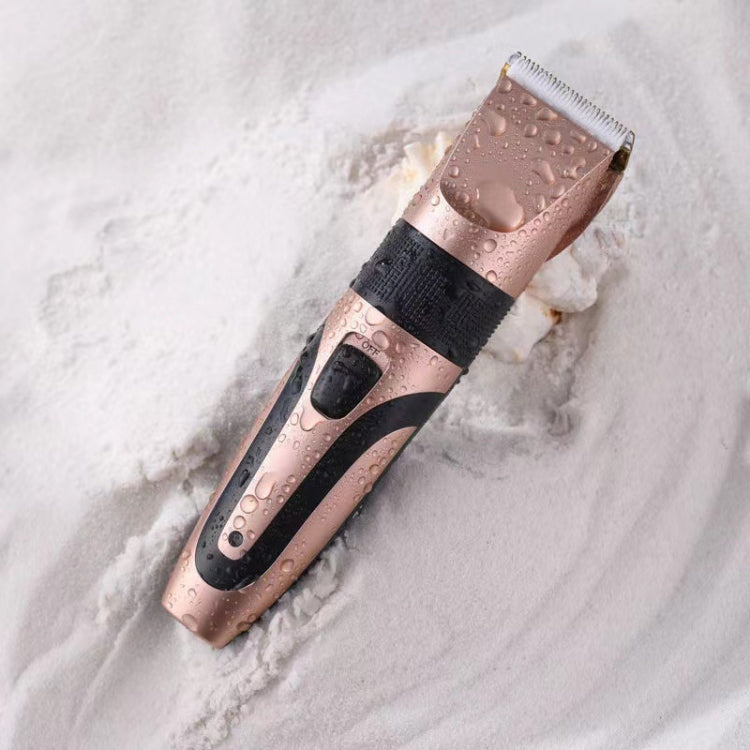 Rechargeable Hair Clipper Pet Shaver(Gold Black Pattern)
