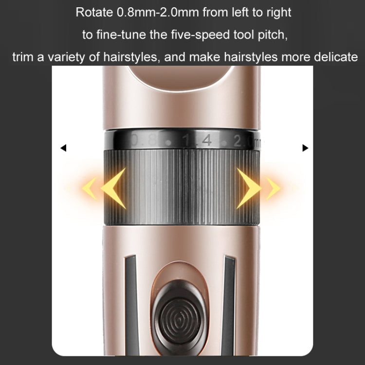 Rechargeable Hair Clipper Pet Shaver(Gold Black Pattern)