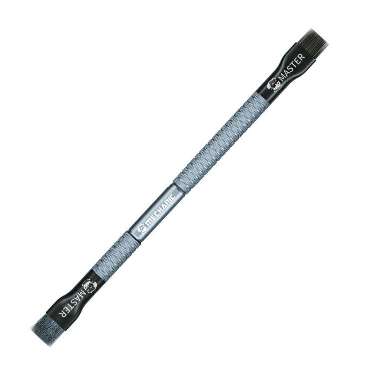 MECHANIC Cell Phone Motherboard Chip Degumming Brush PCB De-Tin Cleaning Cylinder Long Handle Brush, Style: Double-ended Sideburns+Steel Wire