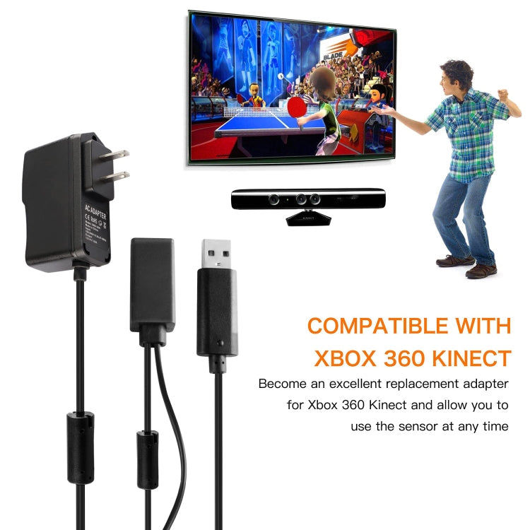 For Microsoft Xbox 360 Kinect Sensor Charger USB AC Adapter Power Supply(EU Plug)