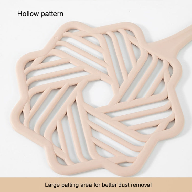 Quilt Cleaning Duvet Fluffing Pat Plastic Quilt Pat Faux Rattan Household Quilt Mite Dusting Duster(Coffee Pink)