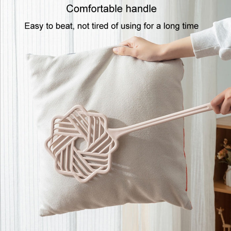 Quilt Cleaning Duvet Fluffing Pat Plastic Quilt Pat Faux Rattan Household Quilt Mite Dusting Duster(Coffee Pink)