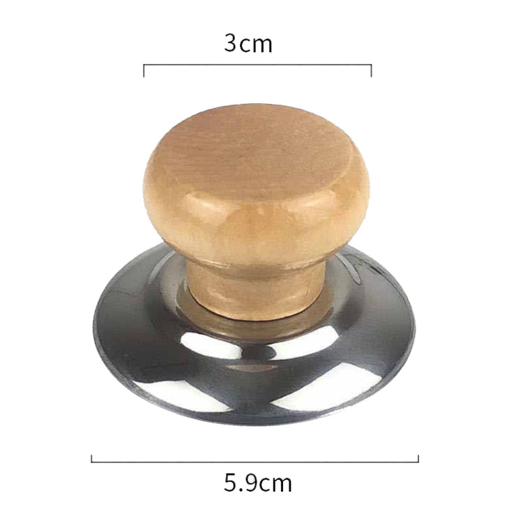 4pcs Household Cap Carrying Handle Kitchen Single Hole Pot Buttons Top Beads Pot Lid Accessories, Model: Solid Wood
