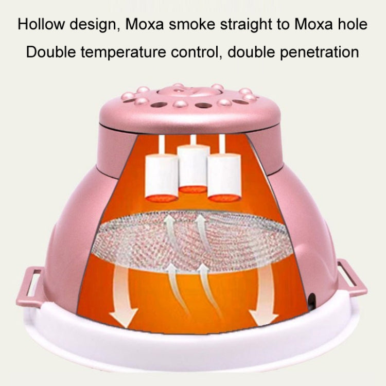 Portable Moxibustion Box Waist Abdomen Moxibustion Equipment(Pink)