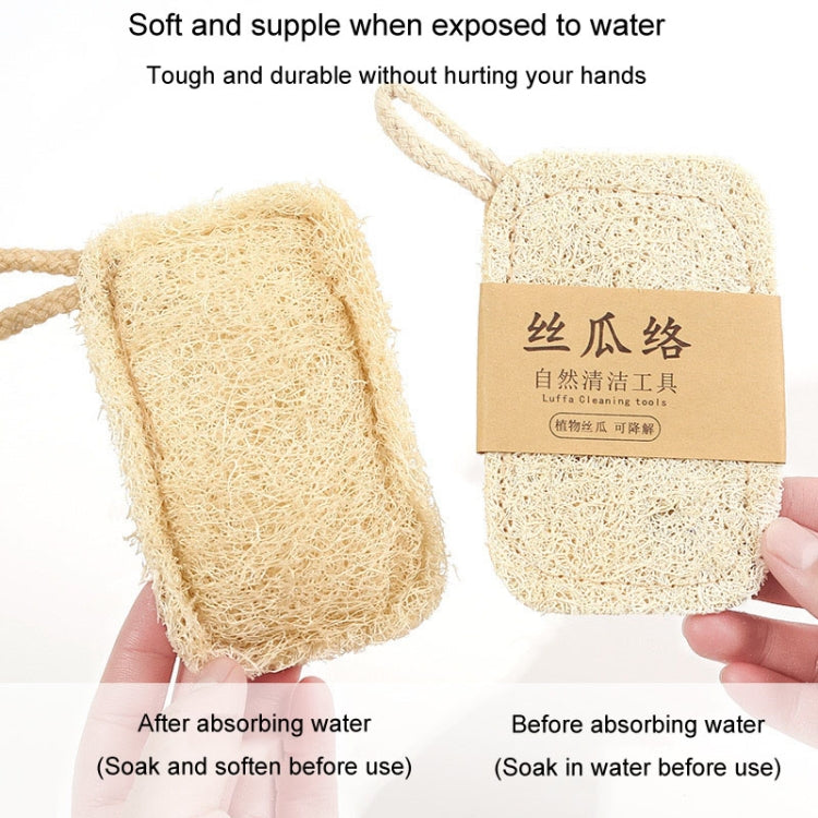 Natural Loofah Dishwashing Brush Dishwashing Tool Loofah Rag Brush, Style: Hard Square(Cowhide Paper)