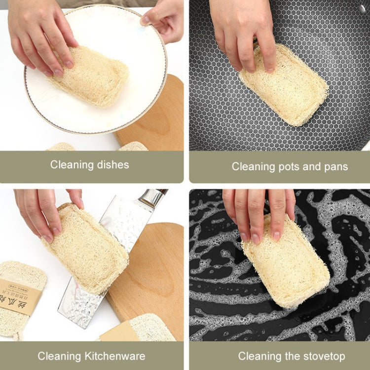 Natural Loofah Dishwashing Brush Dishwashing Tool Loofah Rag Brush, Style: Soft Square(Cowhide Paper)