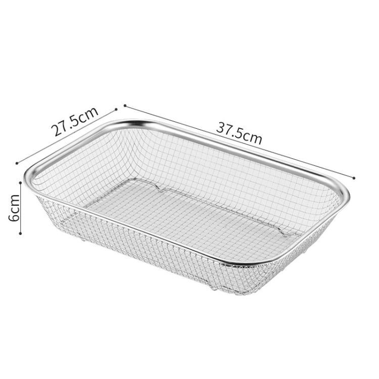 Kitchen Sterilization Cabinet Cutlery Organizer Household Stainless Steel Drainage Tray, Model: Line Rectangular Basket Extra Large