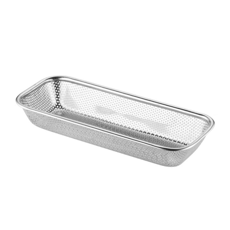Kitchen Sterilization Cabinet Cutlery Organizer Household Stainless Steel Drainage Tray, Model: Perforated Chopsticks Basket