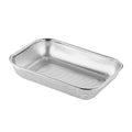 Kitchen Sterilization Cabinet Cutlery Organizer Household Stainless Steel Drainage Tray, Model: Perforated Rectangular Basket Meidum