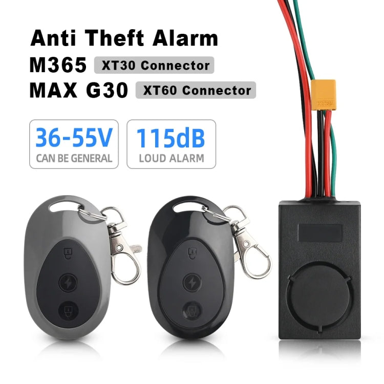 For Xiaomi M365  Electric Scooter 36-55V Anti-Theft Alarm Detector + 2 Remote Controller