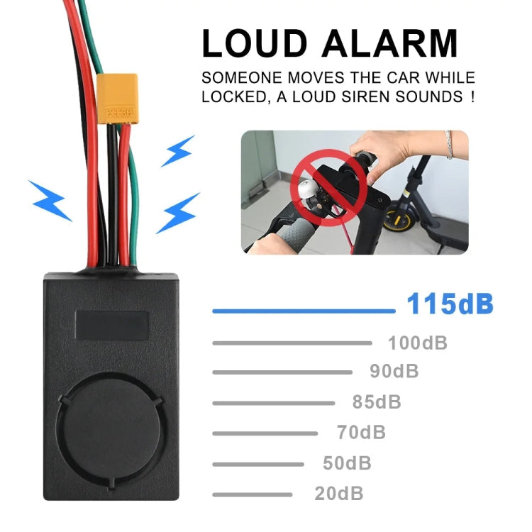For Xiaomi M365  Electric Scooter 36-55V Anti-Theft Alarm Detector + 2 Remote Controller