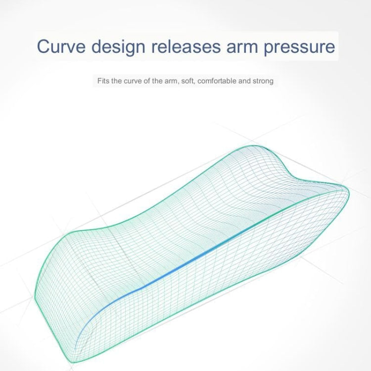 Curve Three-dimensional Support Memory Foam Office Chair Armrest Pad, Color: Gray