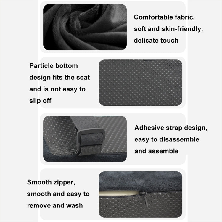 Curve Three-dimensional Support Memory Foam Office Chair Armrest Pad, Color: Gray