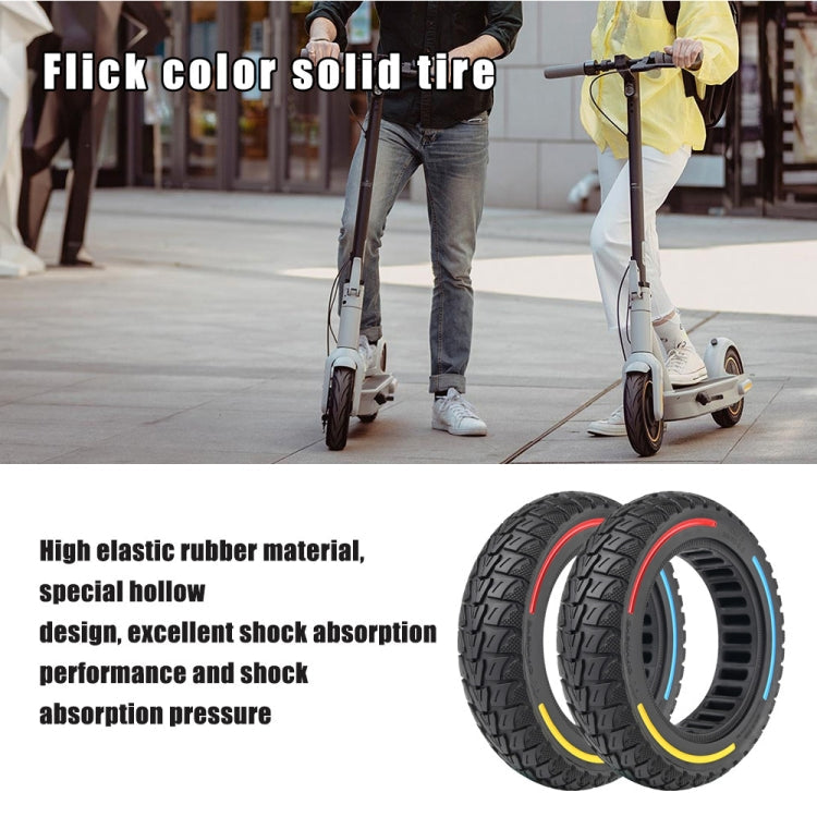 For Ninebot Max G30 Electric Scooter 10 x 2.5 Inch Flick Color Solid Tire(Blue)