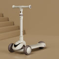 XOEYU K8 Multifunctional Adjustable Folding Children Scooter with Music and Lights, Color: Single Coffee
