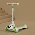 XOEYU K8 Multifunctional Adjustable Folding Children Scooter with Music and Lights, Color: Single Green