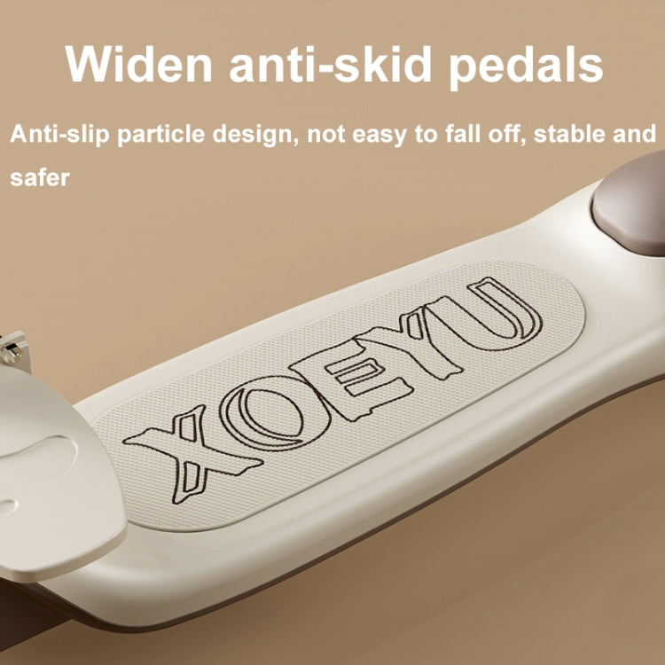 XOEYU K8 Multifunctional Adjustable Folding Children Scooter with Music and Lights, Color: Single Green