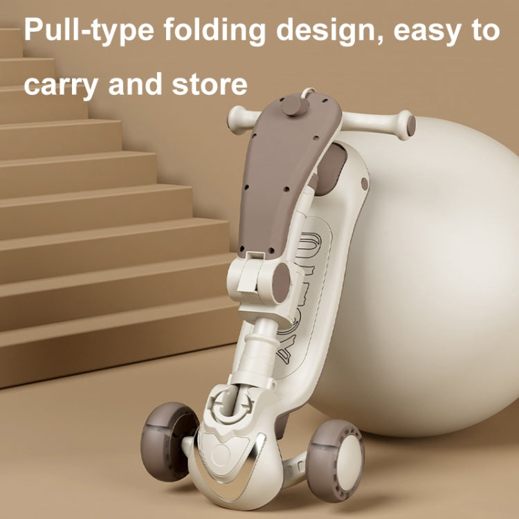 XOEYU K8 Multifunctional Adjustable Folding Children Scooter with Music and Lights, Color: 3-in-1 Blue